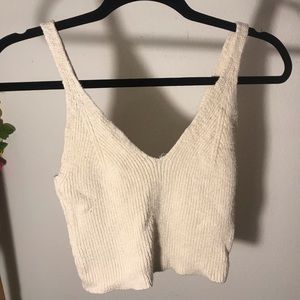 off-white/ cream colored sweater tank top